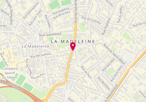Plan de Le Montana, 146 Rue du Général de Gaulle, 59110 La Madeleine