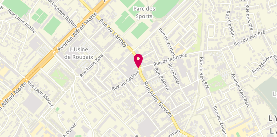 Plan de O'crips Friterie, 692 Rue de Lannoy, 59100 Roubaix