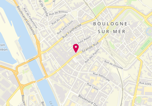 Plan de Pokoon Poke Bar, 45 Grande Rue, 62200 Boulogne-sur-Mer