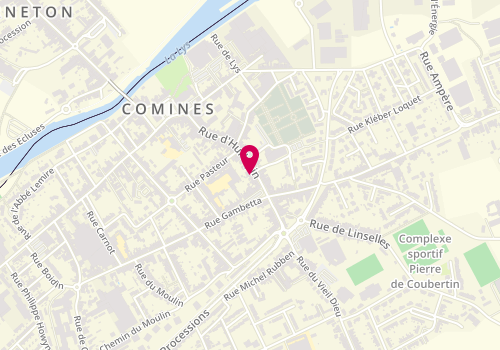 Plan de Com’in food, 84 Rue d'Hurlupin, 59560 Comines